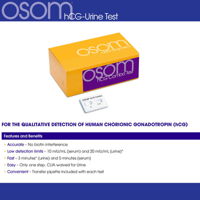 OSOM® hCG Combo Pregnancy Fertility Rapid Test Kit, 1 Kit (Test Kits) - Img 4