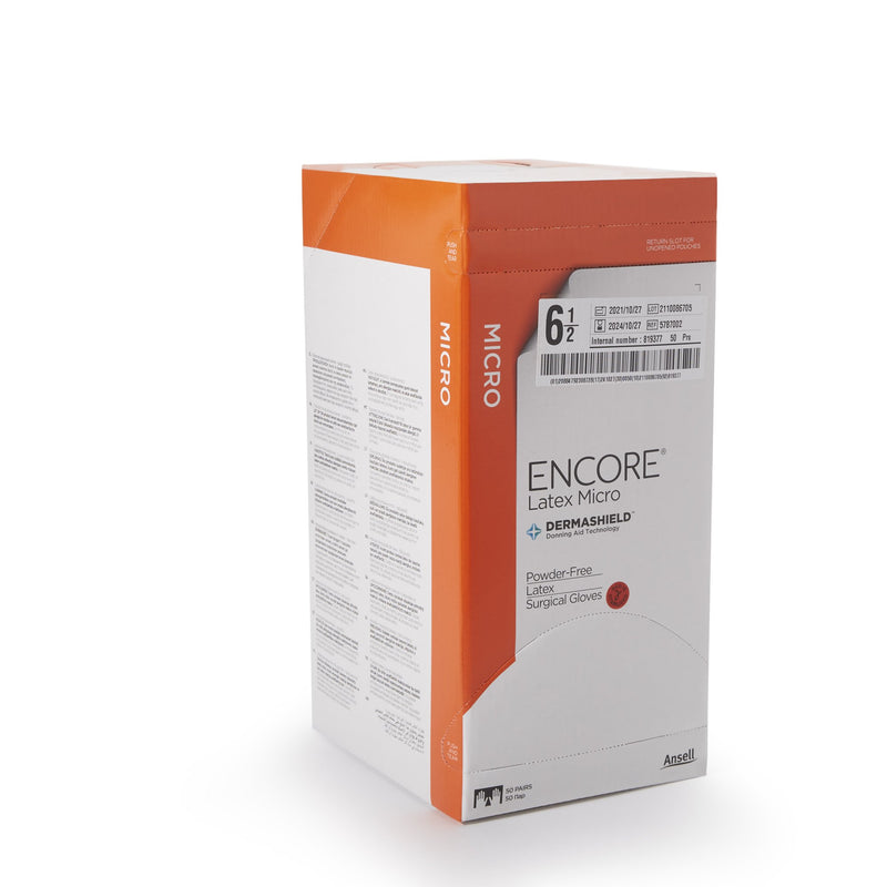 Encore® Latex Micro Surgical Glove, Size 6.5, Brown, 1 Case of 200 () - Img 2