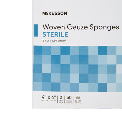 McKesson Sterile Gauze Sponge, 4 x 4 Inch, 1 Case of 600