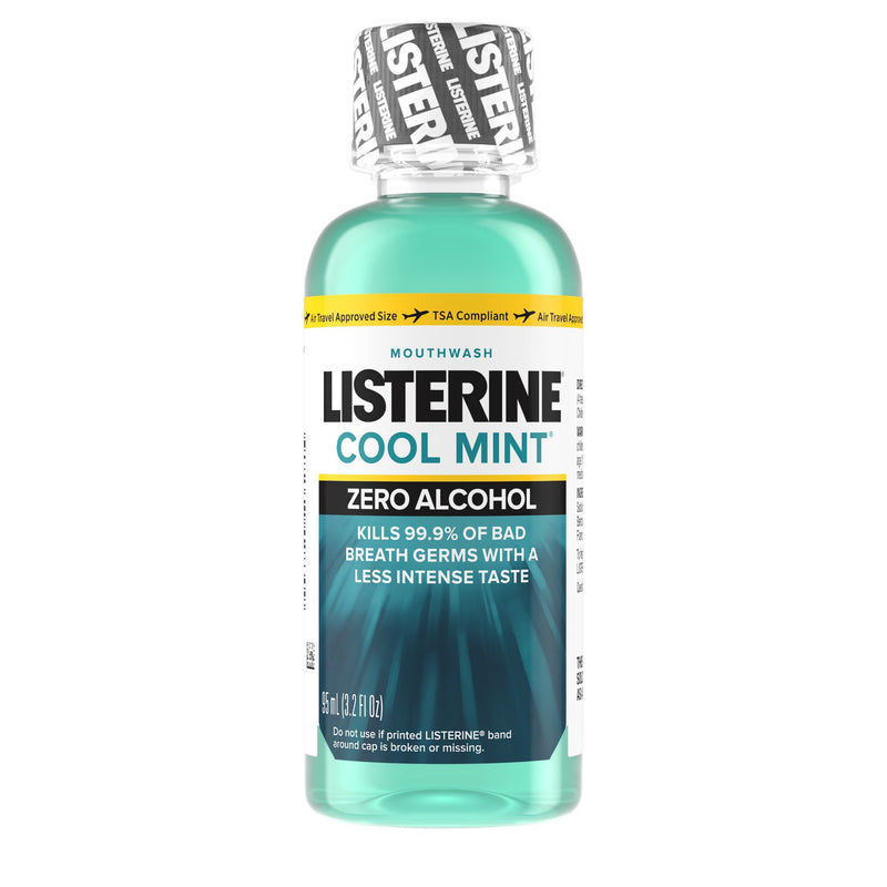 Listerine® Zero® Clean Mint Mouthwash, 3.2 oz. Bottle, 1 Each (Mouth Care) - Img 1