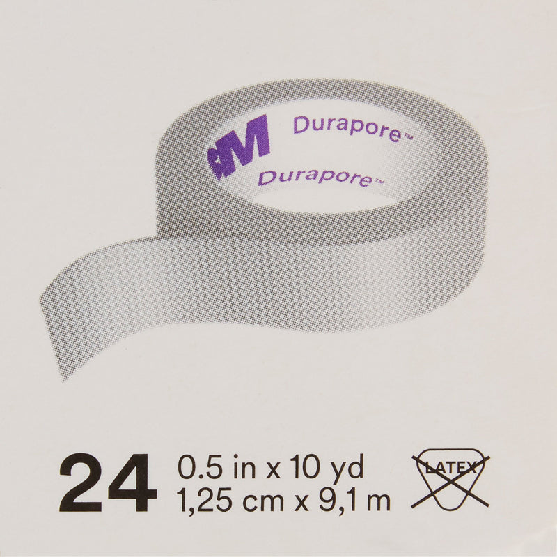 3M™ Durapore™ Silk-Like Cloth Medical Tape, 1/2 Inch x 10 Yard, White, 1 Case of 240 (General Wound Care) - Img 5