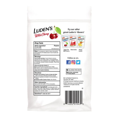 Luden's® Cherry Flavor Sore Throat Relief, 1 Bag of 30 (Over the Counter) - Img 2