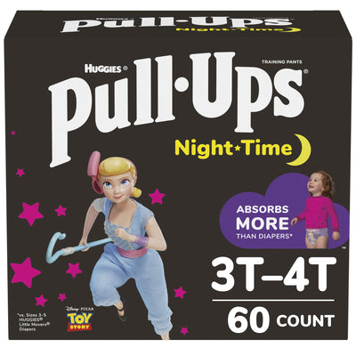 Huggies® Pull-Ups® Night-Time® Training Pants, 3T to 4T, 1 Pack of 60 () - Img 1