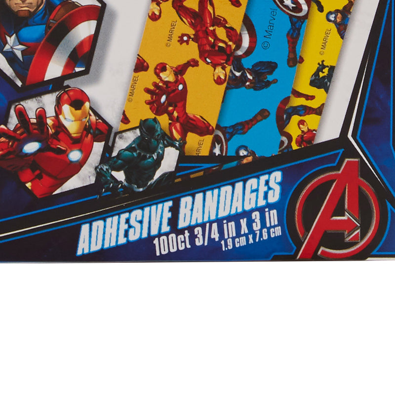 American® White Cross Stat Strip® Kid Design (Black Panther / Captain America / Iron Man) Adhesive Strip, 3/4 x 3 Inch, 1 Box of 100 (General Wound Care) - Img 4