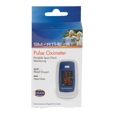 SmartHeart Fingertip Pulse Oximeter for Blood Oxygen Saturation, Economy, 1 Each (Oximetry) - Img 2