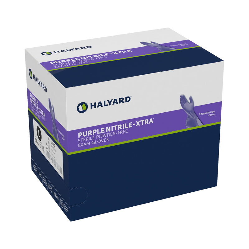 Purple Nitrile-Xtra™ Nitrile Extended Cuff Length Exam Glove, Large, 1 Case of 200 () - Img 2