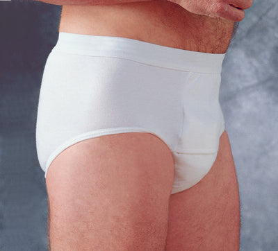 HealthDri Men's Heavy Cotton Brief Small 30  - 32 (Reusable Briefs and Panties) - Img 1