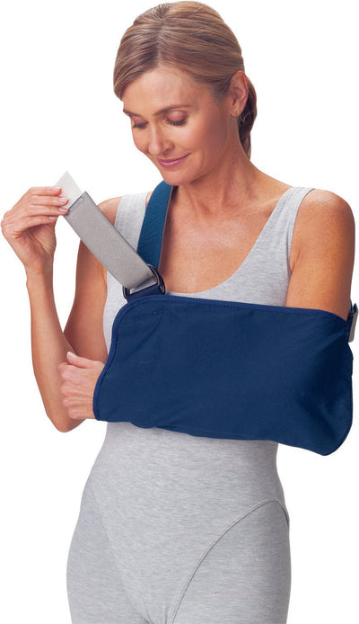 ProCare® Navy Blue Cotton / Polyester Arm Sling, Medium, 1 Each (Immobilizers, Splints and Supports) - Img 1