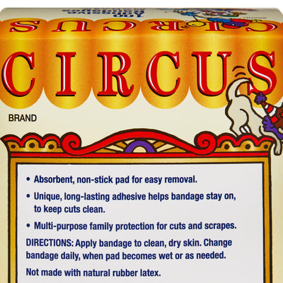 American® White Cross Stat Strip® Circus Kid Design Adhesive Strip, ¾ x 3 Inch, 1 Case of 1200 (General Wound Care) - Img 4