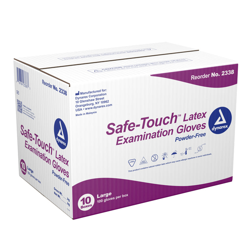 Safe-Touch™ Latex Exam Glove, Large, Ivory, 1 Case of 1000 () - Img 2