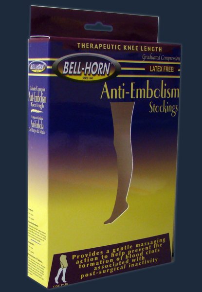 Bell-Horn® Knee Length Anti-Embolism Stockings, Medium, Beige, 1 Pair (Compression Garments) - Img 1