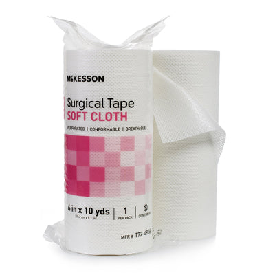 McKesson Cloth Medical Tape, 6 Inch x 10 Yard, White, 1 Case of 6 (General Wound Care) - Img 5