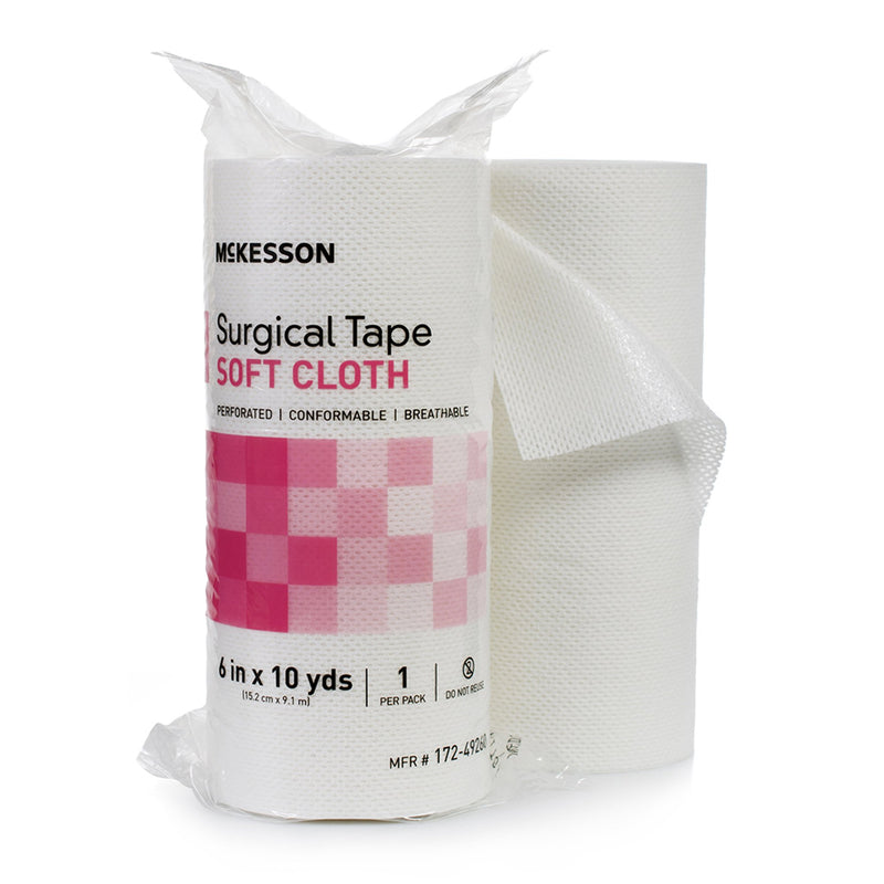 McKesson Cloth Medical Tape, 6 Inch x 10 Yard, White, 1 Case of 6 (General Wound Care) - Img 5
