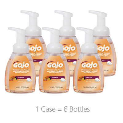 GOJO® Fresh Fruit Scent Premium Foam Antibacterial Handwash, 7.5 oz. Bottle, 1 Case of 6 (Skin Care) - Img 2