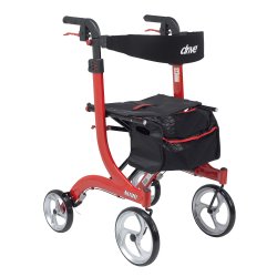 drive™ Nitro 4 Wheel Rollator, Red, 1 Each (Mobility) - Img 1