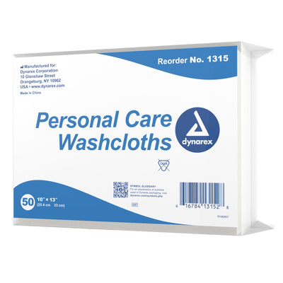 dynarex® Disposable Washcloth, 10 x 13 Inch, 1 Each (Washcloths) - Img 1