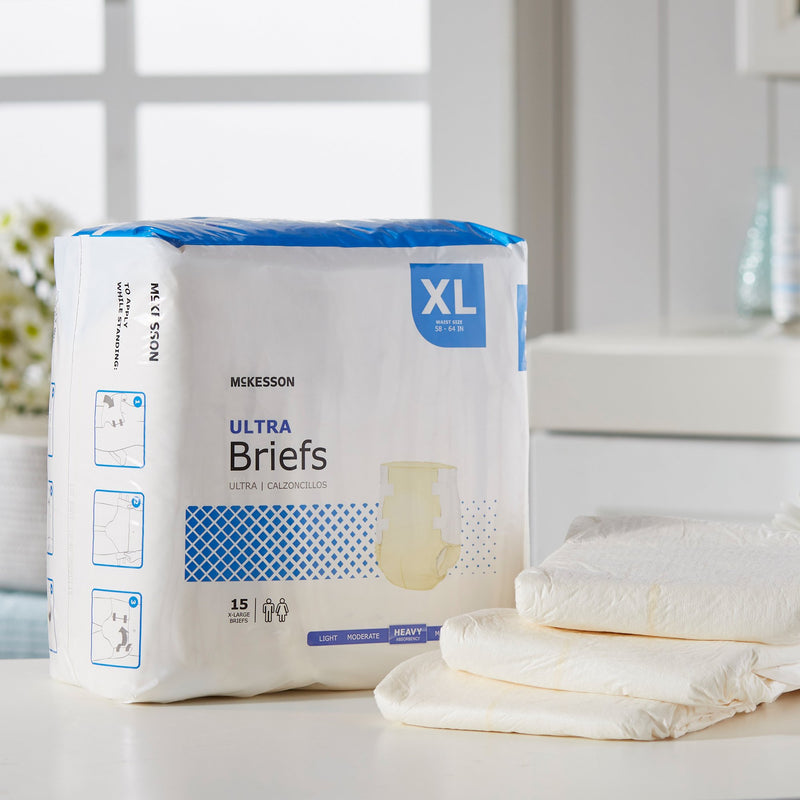 McKesson Ultra Heavy Absorbency Incontinence Brief, X-Large, 1 Bag () - Img 10