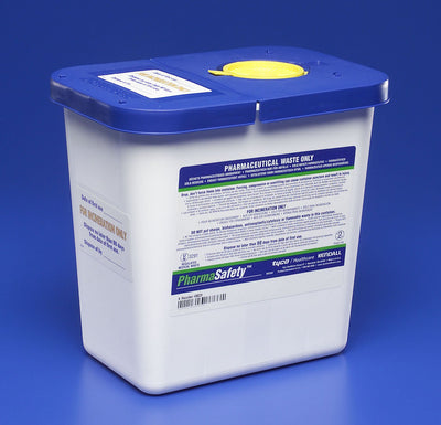 PharmaSafety™ Pharmaceutical Waste Container, 2 Gallon, 10 x 10½ x 7¼ Inch, 1 Each () - Img 1