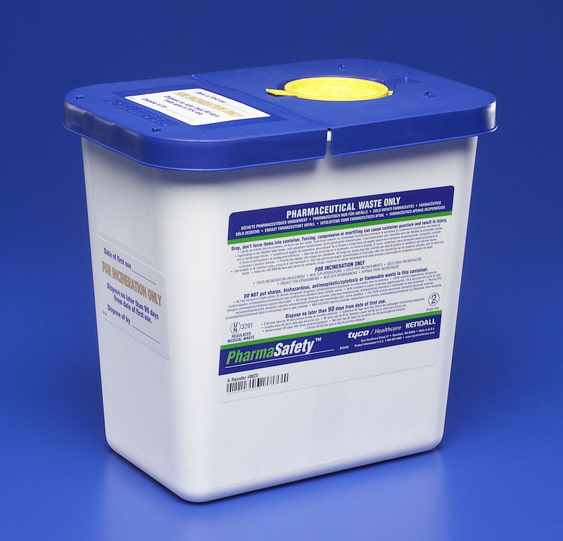 PharmaSafety™ Pharmaceutical Waste Container, 2 Gallon, 10 x 10½ x 7¼ Inch, 1 Each () - Img 1