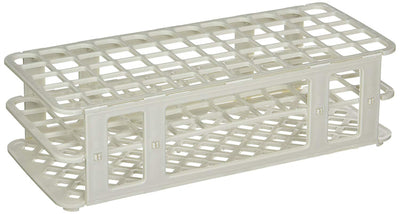 Globe® Scientific 456500 Series Test Tube Rack, 16/17mm, 60-Place, White, 1 Each () - Img 1