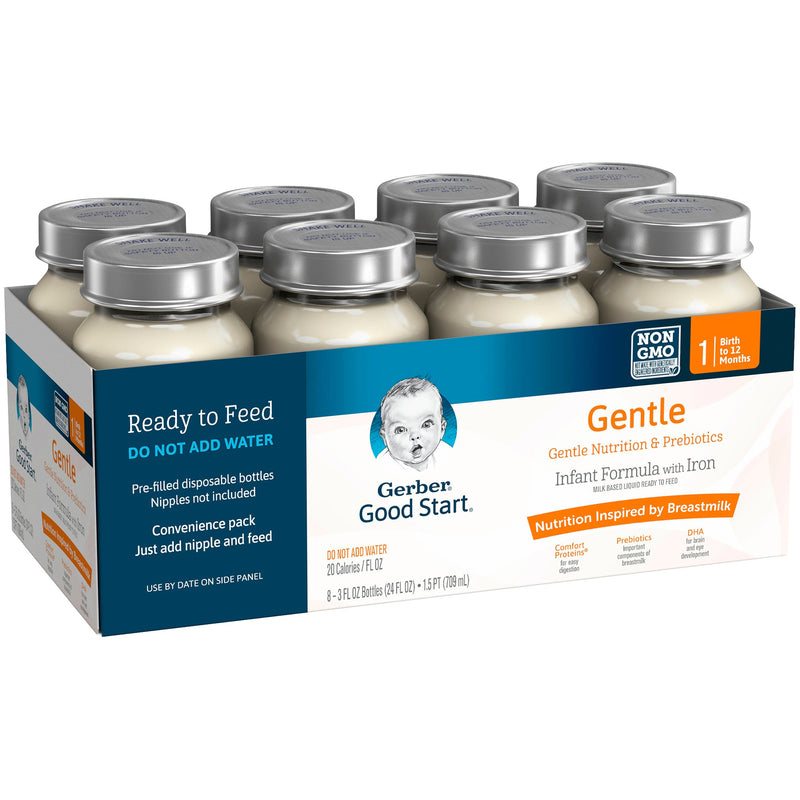 Gerber® Good Start® Gentle NonGMO Ready to Use Infant Formula, 3 oz. Bottle, 1 Case of 48 () - Img 5