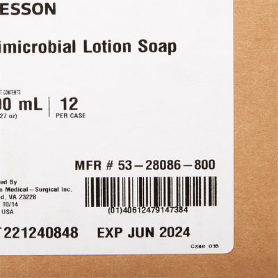 McKesson Antimicrobial Lotion Soap, Herbal Scent, 800 mL, Dispenser Refill Bag, Green, 0.95% Strength, 1 Case (Skin Care) - Img 8