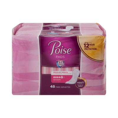 Poise® Maximum Bladder Control Pad, 12.9 Inch Length, 1 Case of 96 () - Img 2