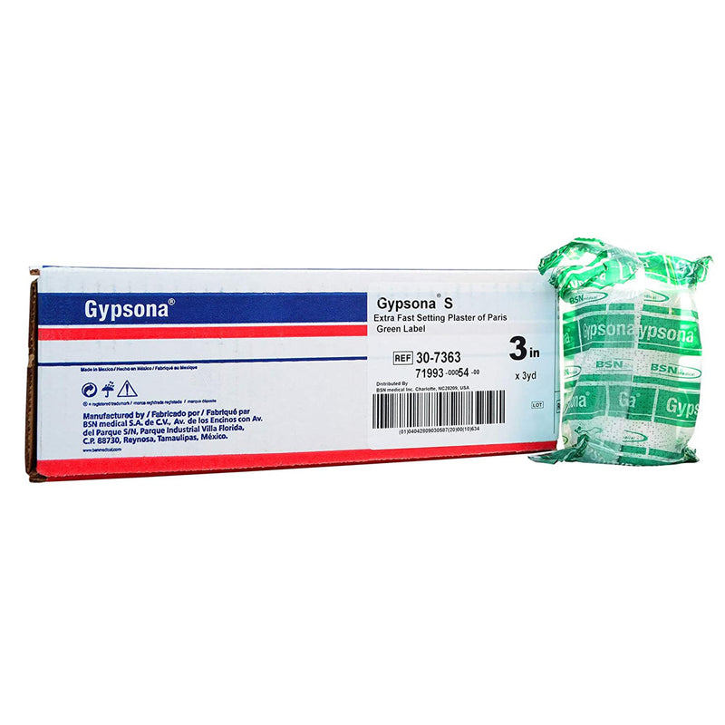 Gypsona® S Plaster Bandage, 3 Inch x 3 Yard, 1 Box of 12 (Casting) - Img 1