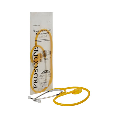 Proscope Disposable Stethoscope, Binaural, Yellow, 22 Inch, 1 Each (Stethoscopes) - Img 1