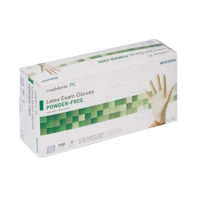 McKesson Confiderm® Latex Exam Glove, Extra Large, Ivory, 1 Box of 100 () - Img 4