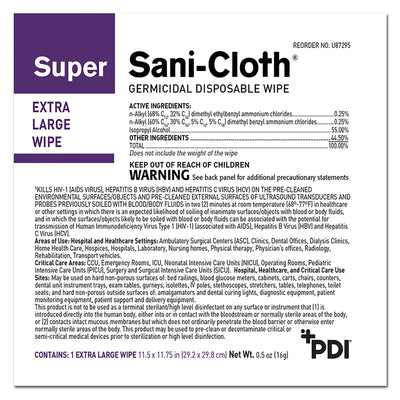 Super Sani-Cloth® Surface Disinfectant Wipe, X-Large Individual Packet, 1 Each (Cleaners and Disinfectants) - Img 2