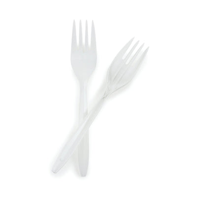 McKesson Polypropylene Fork, White, 1 Case of 1000 (Eating Utensils) - Img 1