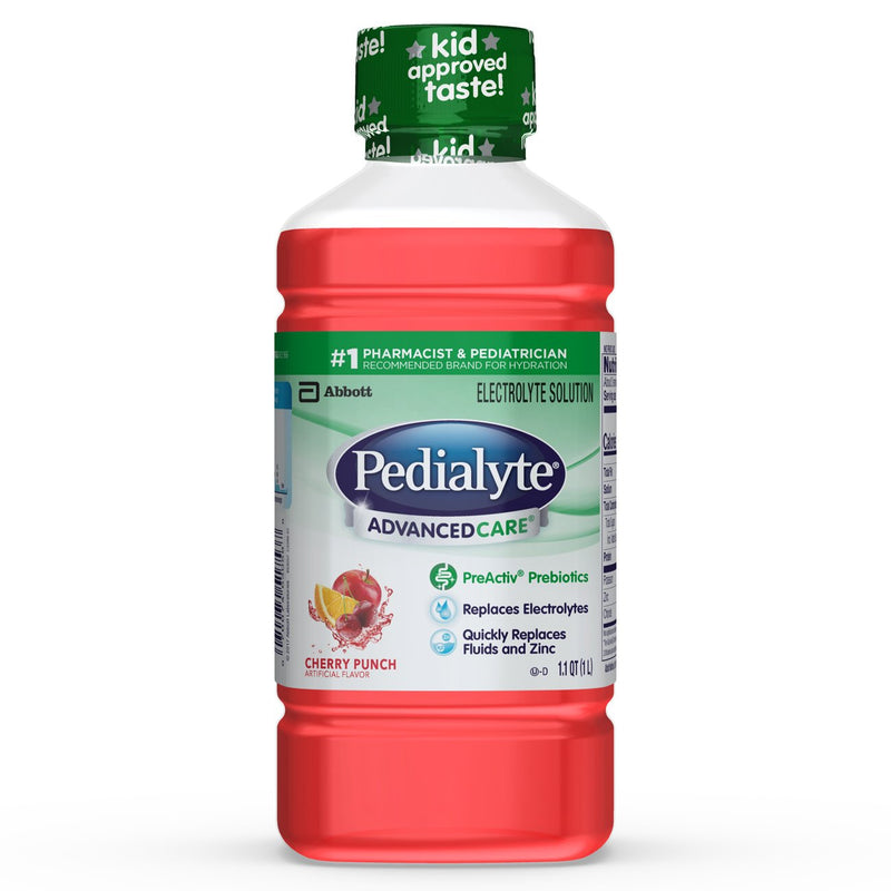 Pedialyte® AdvancedCare™ Cherry Punch Pediatric Oral Electrolyte Solution, 1 Liter Bottle, 1 Case of 8 () - Img 1