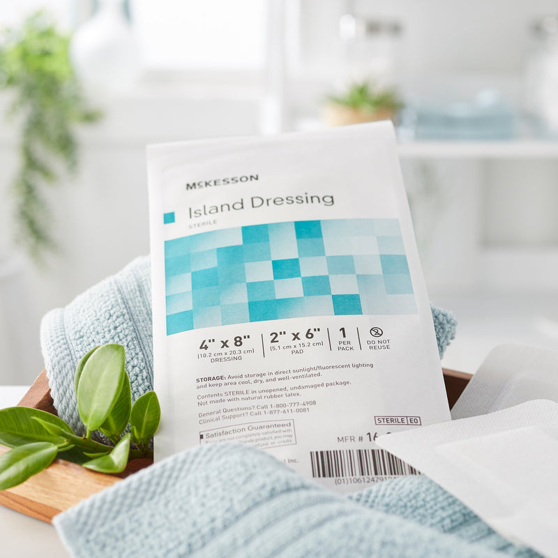 McKesson White Adhesive Dressing, 4 x 8 Inch, 1 Box of 25 (General Wound Care) - Img 6