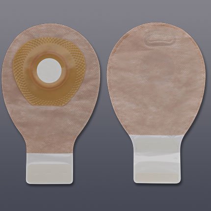 Premier™ One-Piece Drainable Beige Filtered Ostomy Pouch, 7 Inch Length, Mini, 1-3/8 Inch Stoma, 1 Box of 20 (Ostomy Pouches) - Img 1