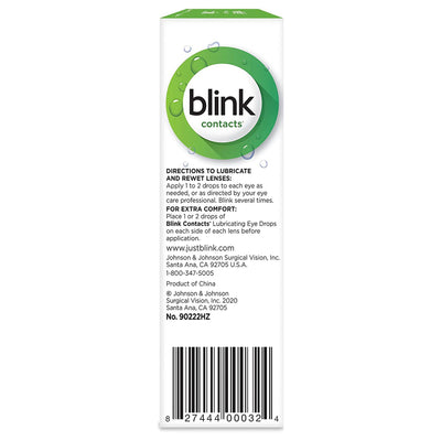 Blink Contacts Purified Water / Sodium Chloride Contact Lens Solution, 0.34 oz., 1 Each (Over the Counter) - Img 8