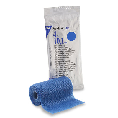 3M™ Scotchcast™ Plus Blue Cast Tape, 4 Inch x 4 Yard, 1 Case of 10 (Casting) - Img 1