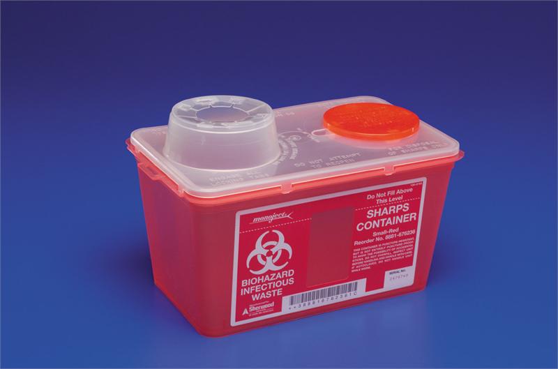 Monoject™ Multi-purpose Sharps Container, 3-1/2 Gallon, 17-7/10 x 6¾ x 10½ Inch, 1 Each () - Img 1