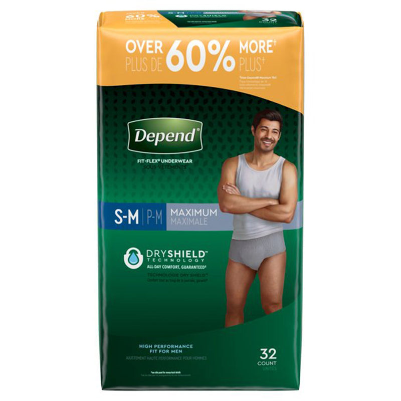 Depend® FIT-FLEX® Underwear Maximum for Men, Small/Medium, 1 Case of 64 () - Img 3