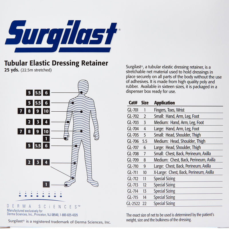 Surgilast® Elastic Net Retainer Dressing, Size 4, 25 Yard, 1 Box (General Wound Care) - Img 4