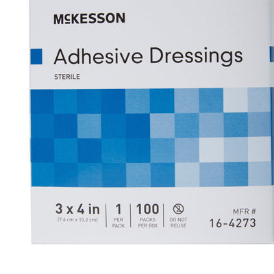 McKesson White Adhesive Dressing, 3 x 4 Inch, 1 Box of 100 (General Wound Care) - Img 6