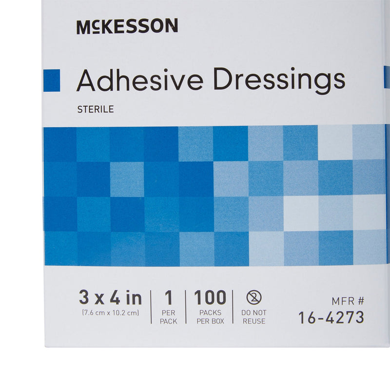 McKesson White Adhesive Dressing, 3 x 4 Inch, 1 Box of 100 (General Wound Care) - Img 6