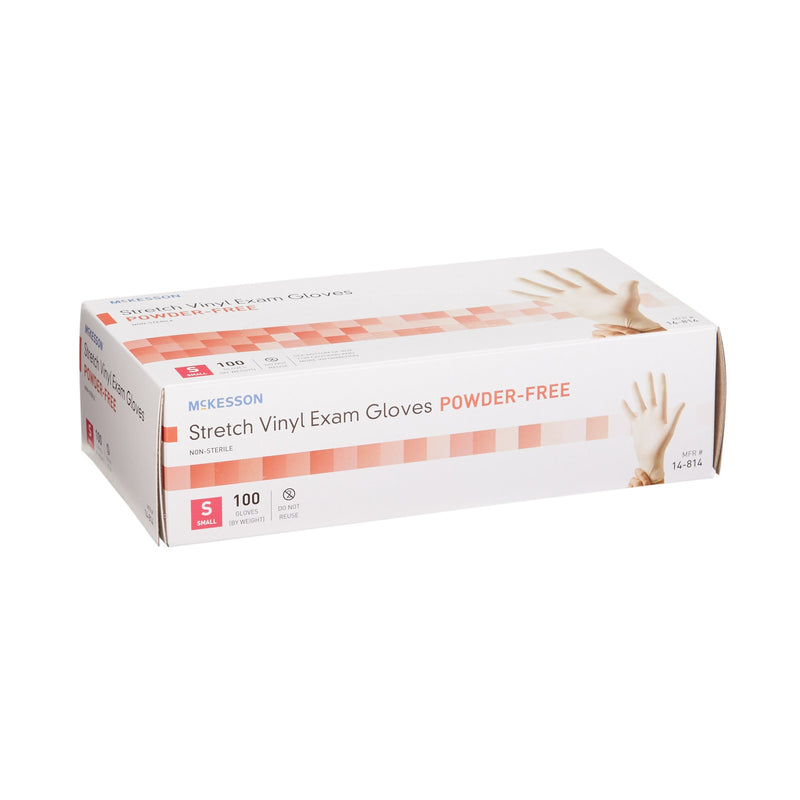 McKesson Stretch Vinyl Exam Glove, Small, Ivory, 1 Box of 100 () - Img 4