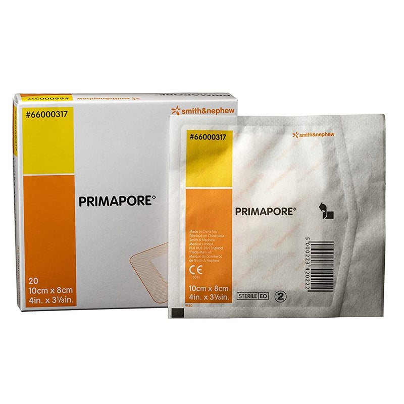 Primapore Adhesive Dressing, 8 x 10 Centimeter, 1 Box of 20 () - Img 4
