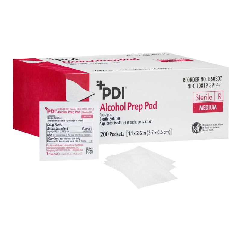 PDI® Alcohol Prep Pad, 2 x 2 Inch, 1 Case of 4000 (Skin Care) - Img 2