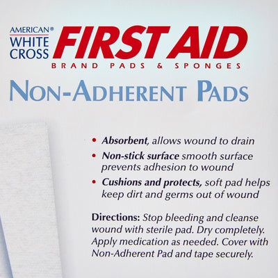 American® White Cross Non-Adherent Dressing, 3 x 4 Inch, 1 Box of 100 (General Wound Care) - Img 4