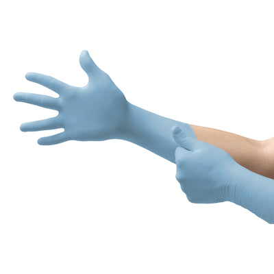 Integra® EC Extended Cuff Length Exam Glove, Medium, Blue, 1 Box of 50 () - Img 2