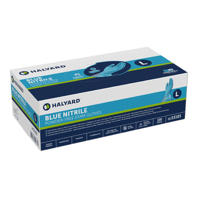 Blue Nitrile® Exam Glove, Large, Blue, 1 Box of 100 () - Img 2