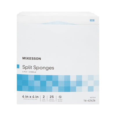 McKesson IV/Drain Split Dressing, 4 x 4 Inch, 1 Box of 25 (General Wound Care) - Img 9