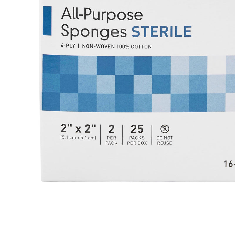 McKesson Sterile Nonwoven Sponge, 2 x 2 Inch, 1 Box of 25 (General Wound Care) - Img 4